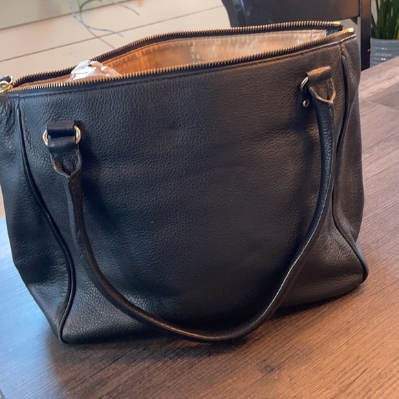 Kate Spade black leather tote bag - Picture 5 of 8